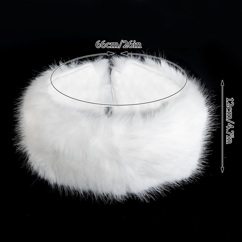 Gvhntk Faux Fur Headband for Women with Elastic Fuzzy Fur Hat Winter Earwarmer Earmuff Furry Headwrap for Cold Weather Ski - Image 3